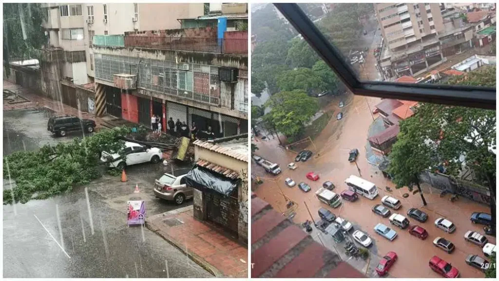 Lluvias causan caos en Caracas