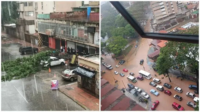 Lluvias causan caos en Caracas