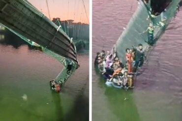 Desplome de puente en la India