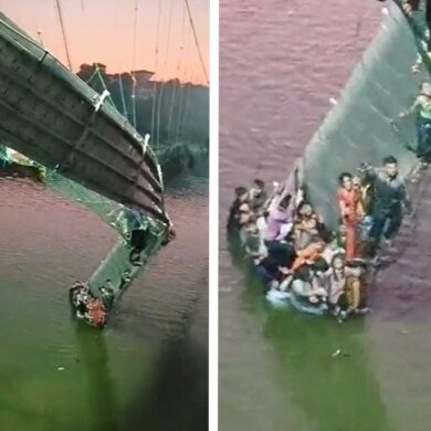 Desplome de puente en la India