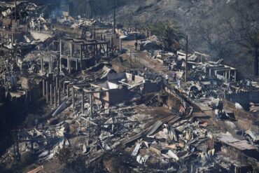 Voraz incendio en Chile