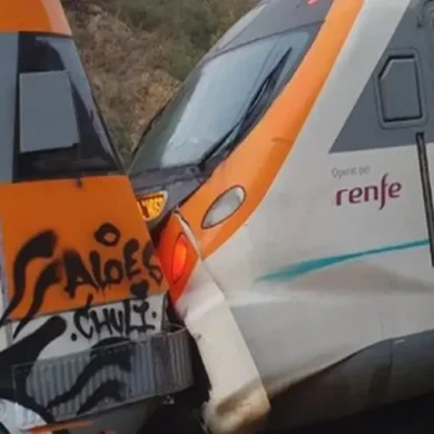 Choque de trenes en España