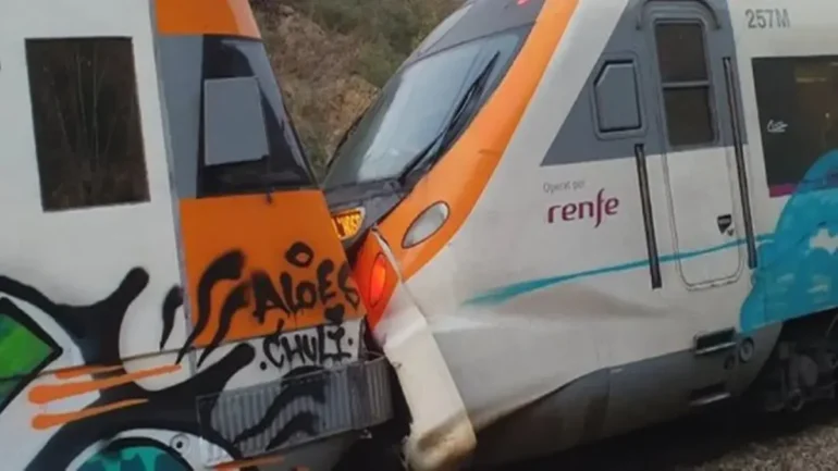 Choque de trenes en España
