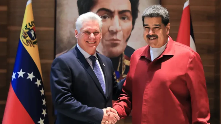 Maduro y Díaz Canel reunidos