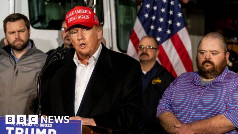 Trump visitó zona de desastre en Ohio