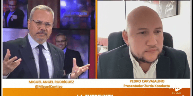 Carvajalino y Miguel Angel Rodríguez discuten