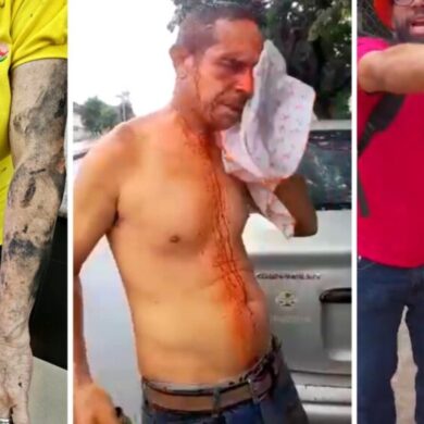 Los militantes de Primero Justicia fueron agredidos en Apure. Fotocomposición Monitoreamos.