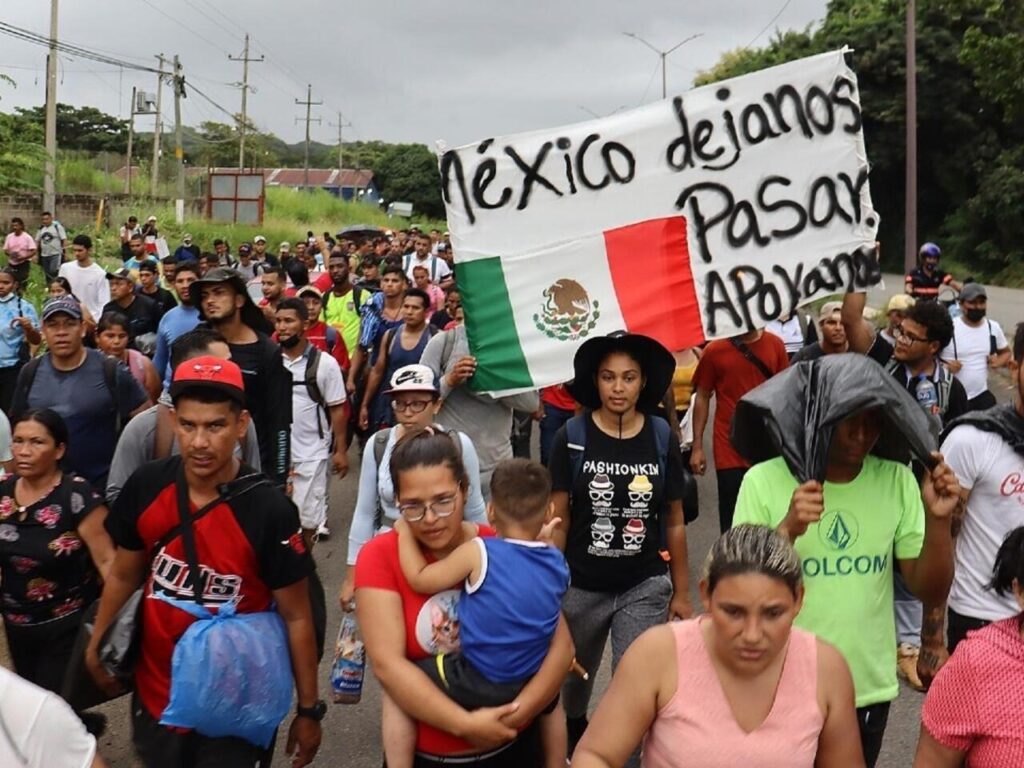 Persiste la caravana migrante a M xico a pesar de que se va